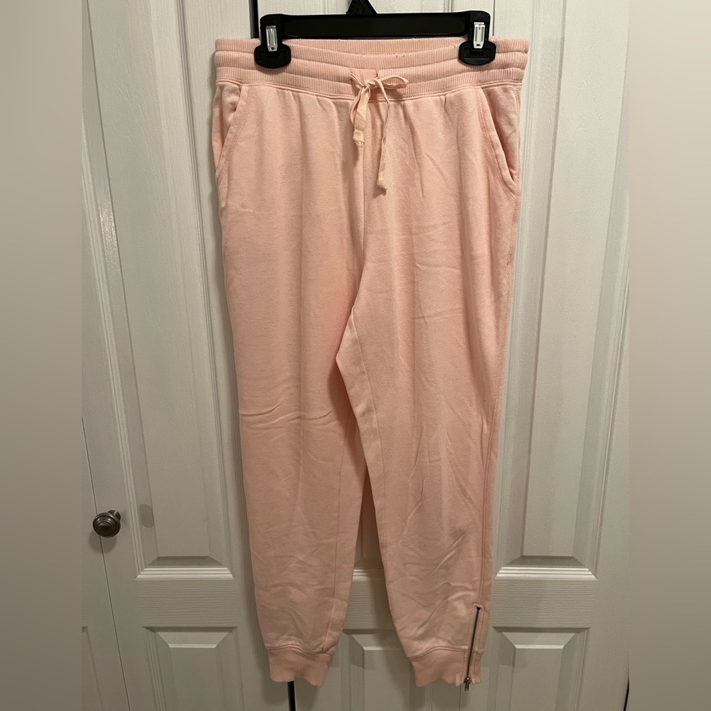 NWOT Aerie Light Pink Zipper Detail Joggers - Picture 2 of 6